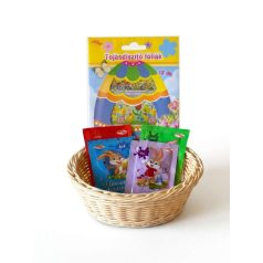   Húsvéti alapanyag csomag/kosár/fólia/5 színű tojásfesték
