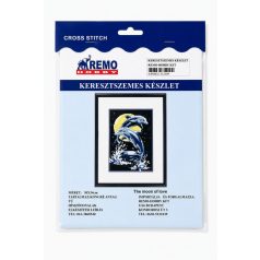 Keresztszemes hímzőszett kicsi/ delfin
