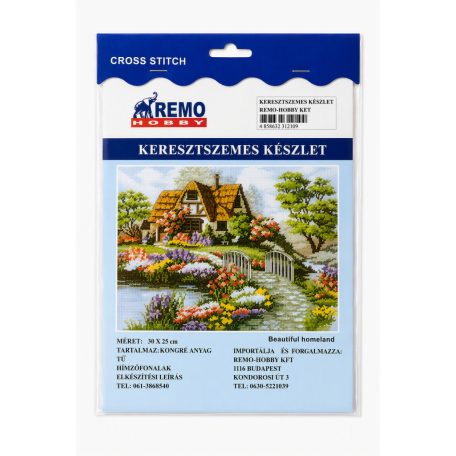 Keresztszemes hímzőszett kicsi/ házikó