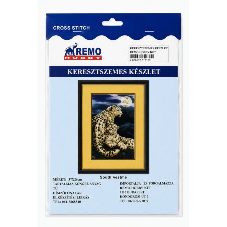 Keresztszemes hímzőszett kicsi/ jaguár