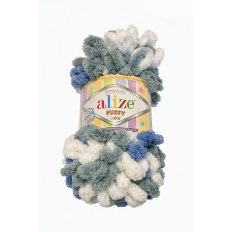  Alize Puffy fonal szürke-fehér-kék