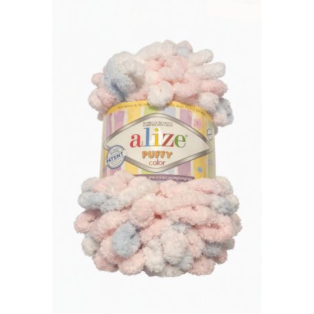 Alize Puffy fonal rózsaszín-fehér-kékes