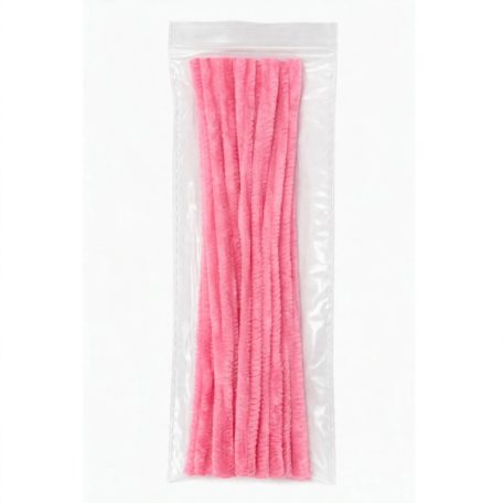 Egyszínű zseníliadrót pink