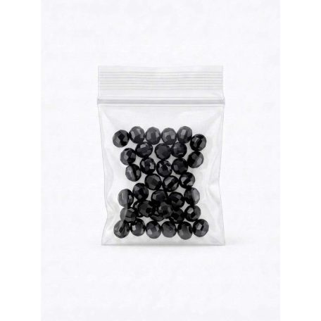 Üveggyöngy fekete 8mm