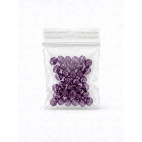 Üveggyöngy ametiszt lila 8mm