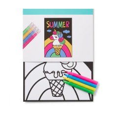 Unikornis fagyi bársony színező SUMMER